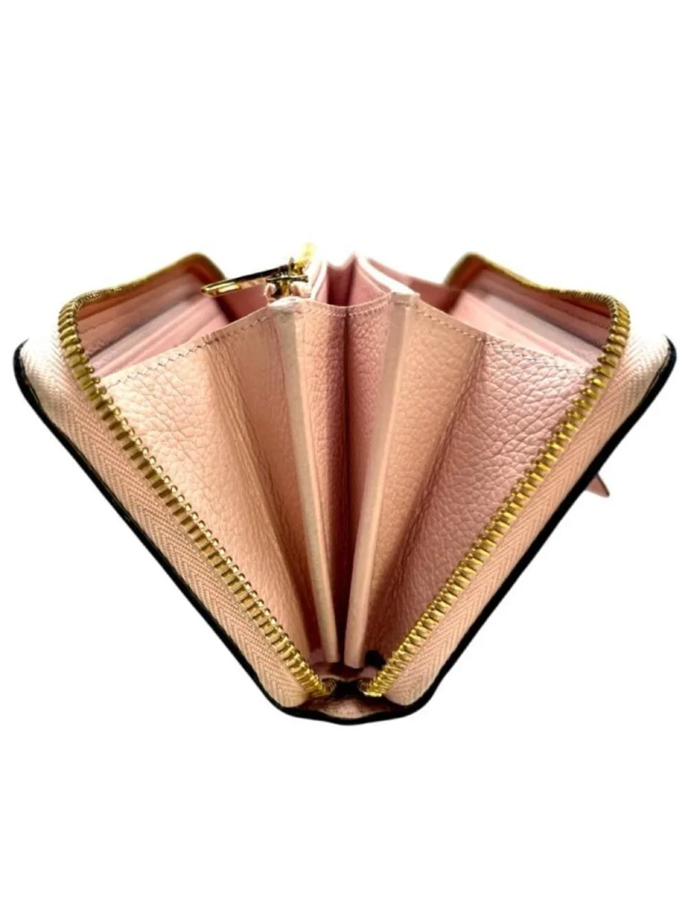 Louis Vuitton Bicolor Empreinte Zippy Wallet Bouton de Rose